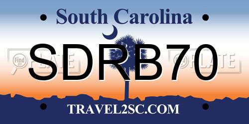 SDRB70 South Carolina License Plate