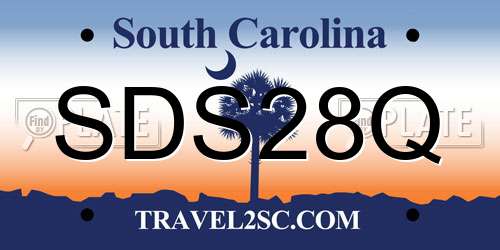 SDS28Q South Carolina License Plate