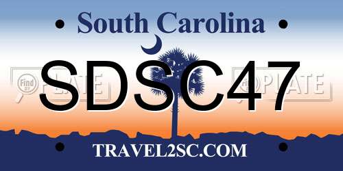 SDSC47 South Carolina License Plate