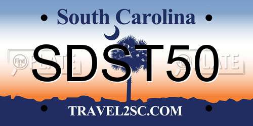 SDST50 South Carolina License Plate