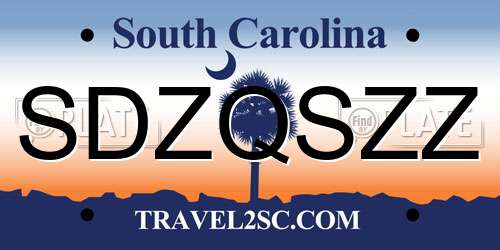 SDZQSZZ South Carolina License Plate
