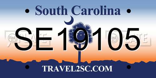 SE19105 South Carolina License Plate
