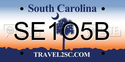 SE1O5B South Carolina License Plate