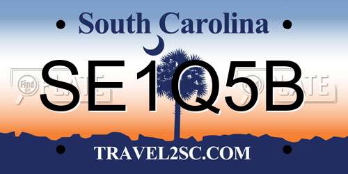 SE1Q5B South Carolina License Plate