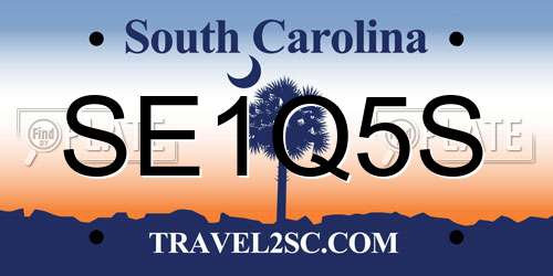 SE1Q5S South Carolina License Plate
