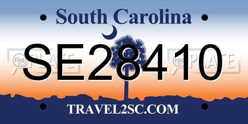 SE28410 South Carolina License Plate