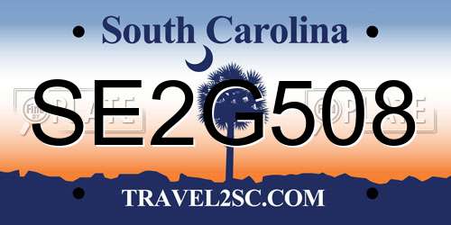 SE2G508 South Carolina License Plate