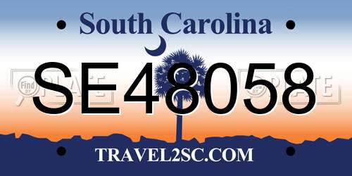 SE48058 South Carolina License Plate