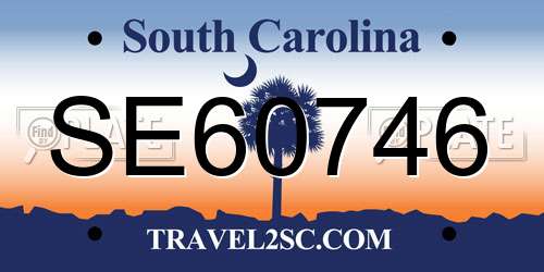 SE60746 South Carolina License Plate