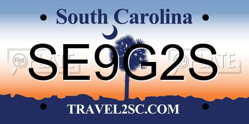 SE9G2S South Carolina License Plate