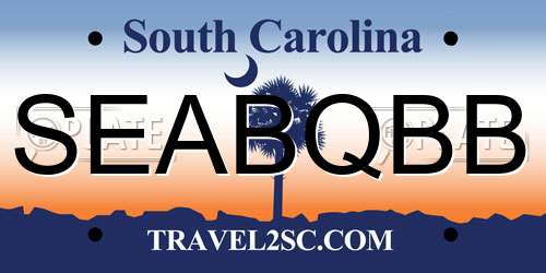 SEABQBB South Carolina License Plate