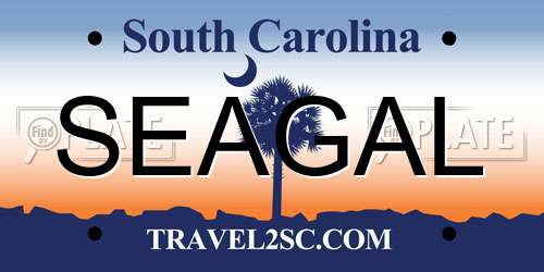 SEAGAL South Carolina License Plate