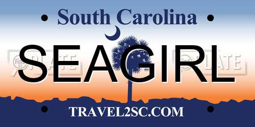 SEAGIRL South Carolina License Plate