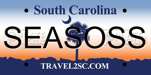 SEASOSS South Carolina License Plate