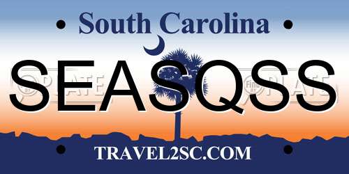 SEASQSS South Carolina License Plate