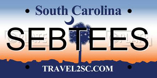 SEBTEES South Carolina License Plate