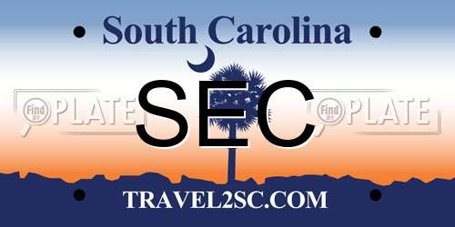 SEC South Carolina License Plate