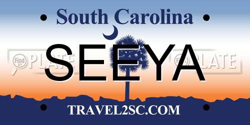 SEEYA South Carolina License Plate