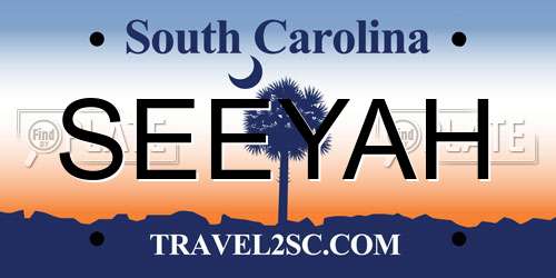 SEEYAH South Carolina License Plate