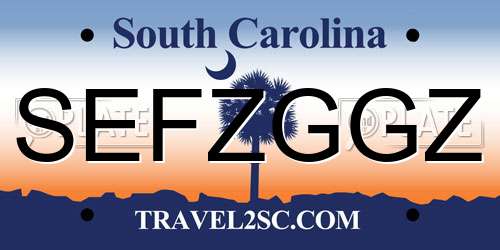 SEFZGGZ South Carolina License Plate