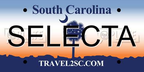 SELECTA South Carolina License Plate
