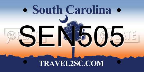 SEN505 South Carolina License Plate