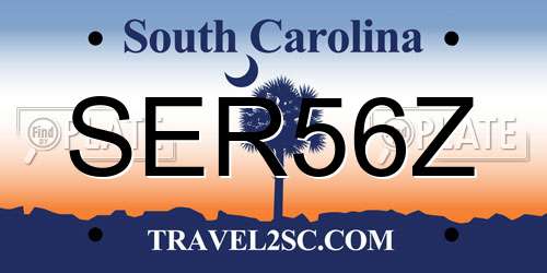 SER56Z South Carolina License Plate