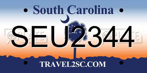 SEU2344 South Carolina License Plate