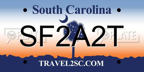 SF2A2T South Carolina License Plate