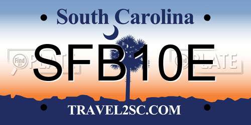 SFB10E South Carolina License Plate