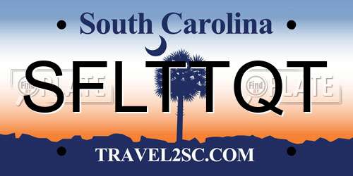 SFLTTQT South Carolina License Plate
