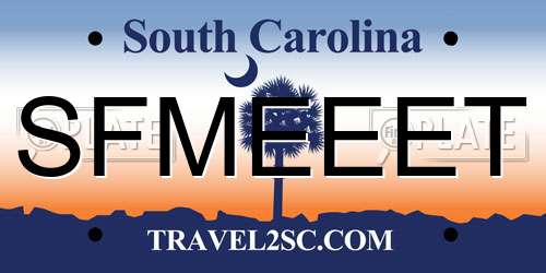 SFMEEET South Carolina License Plate