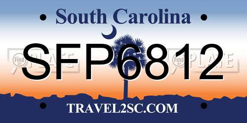 SFP6812 South Carolina License Plate