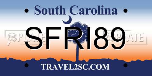 SFRI89 South Carolina License Plate