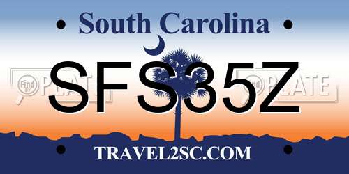 SFS35Z South Carolina License Plate