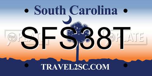 SFS38T South Carolina License Plate