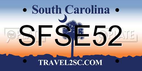 SFSE52 South Carolina License Plate