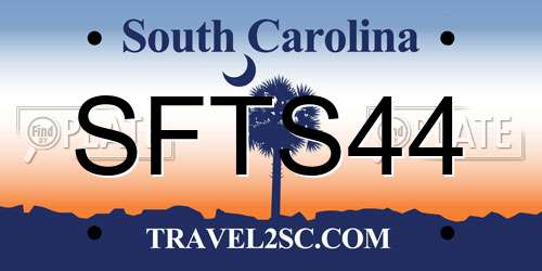 SFTS44 South Carolina License Plate