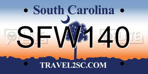 SFW140 South Carolina License Plate