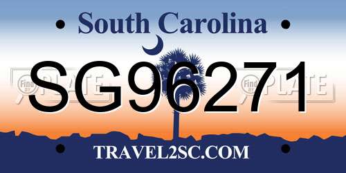 SG96271 South Carolina License Plate