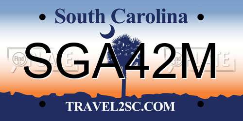 SGA42M South Carolina License Plate