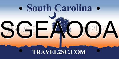 SGEAOOA South Carolina License Plate