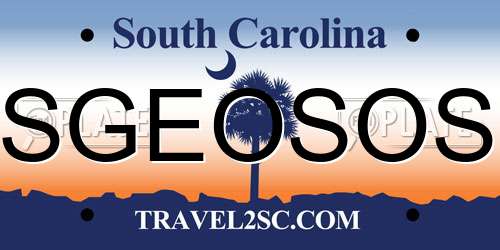 SGEOSOS South Carolina License Plate