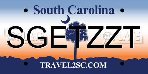 SGETZZT South Carolina License Plate