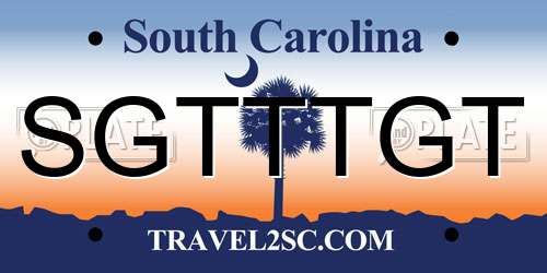 SGTTTGT South Carolina License Plate
