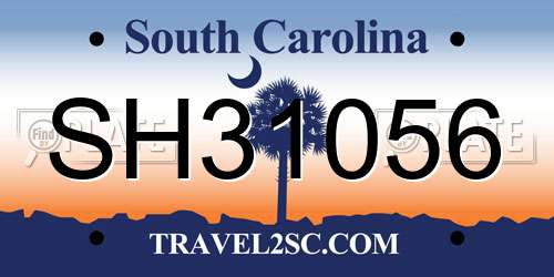 SH31056 South Carolina License Plate
