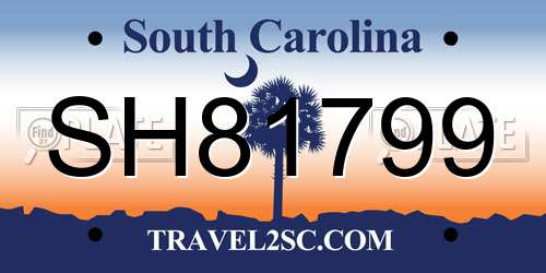 SH81799 South Carolina License Plate