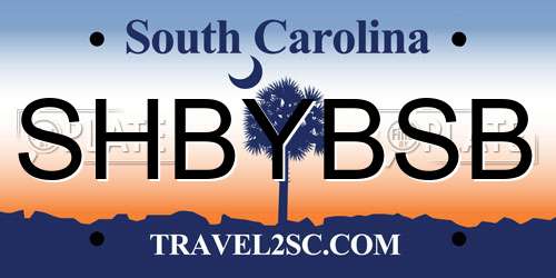 SHBYBSB South Carolina License Plate