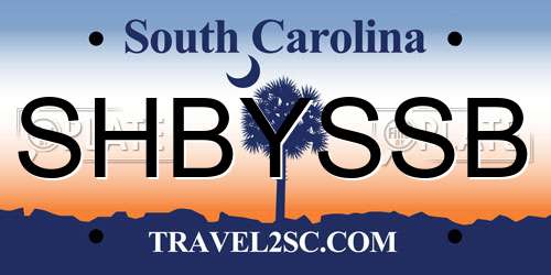 SHBYSSB South Carolina License Plate