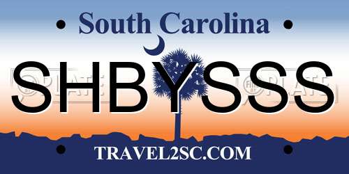 SHBYSSS South Carolina License Plate